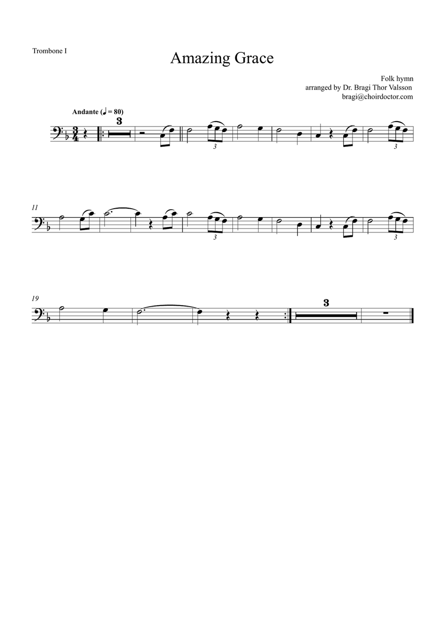 Five Sacred Songs for two Trombones with Piano accompaniment Trombone Duet scores gallery preview page 4
