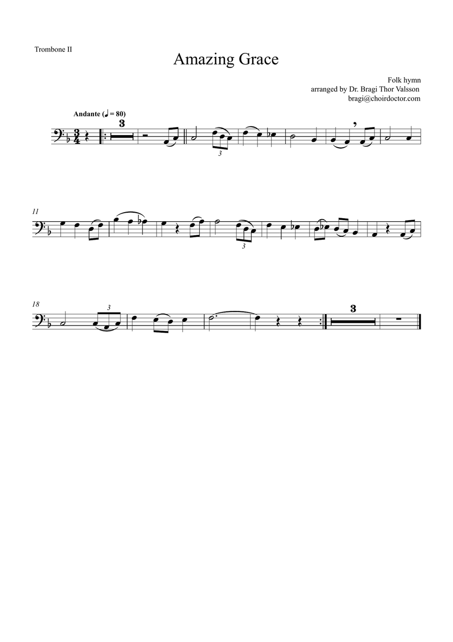 Five Sacred Songs for two Trombones with Piano accompaniment Trombone Duet scores gallery preview page 5