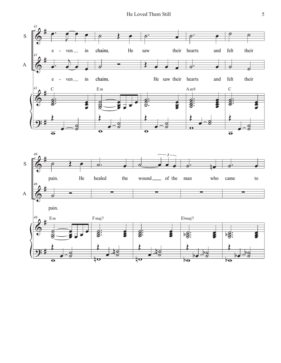 He Loved Them Still (2-part choir - (SA) SA scores gallery preview page 5