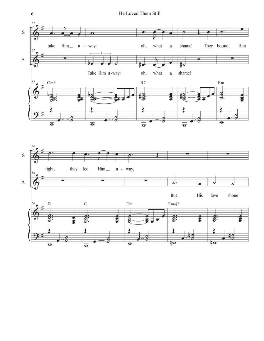 He Loved Them Still (2-part choir - (SA) SA scores gallery preview page 6