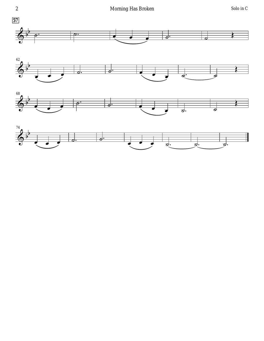 Morning Has Broken (Violin & Piano) Violin Solo scores gallery preview page 2