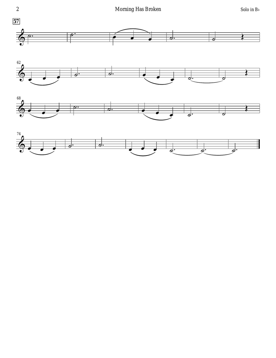 Morning Has Broken (Soprano Sax & Piano) Soprano Saxophone scores gallery preview page 2