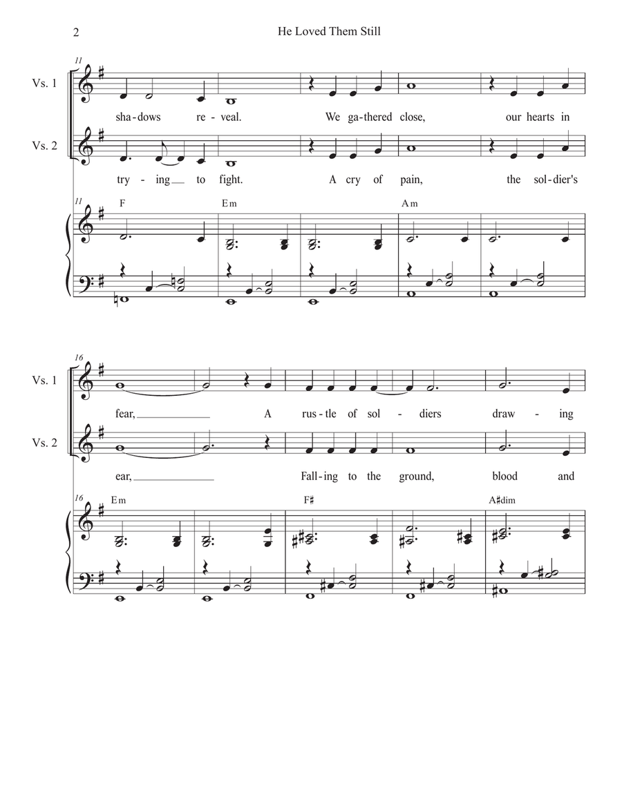 He Loved Them Still (Vocal solo - High Version) High Voice scores gallery preview page 2