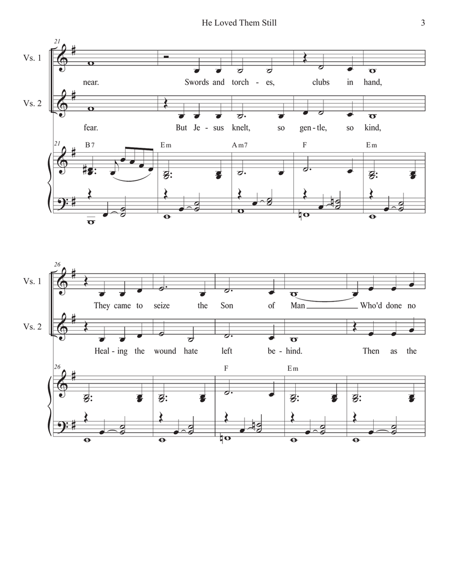 He Loved Them Still (Vocal solo - High Version) High Voice scores gallery preview page 3
