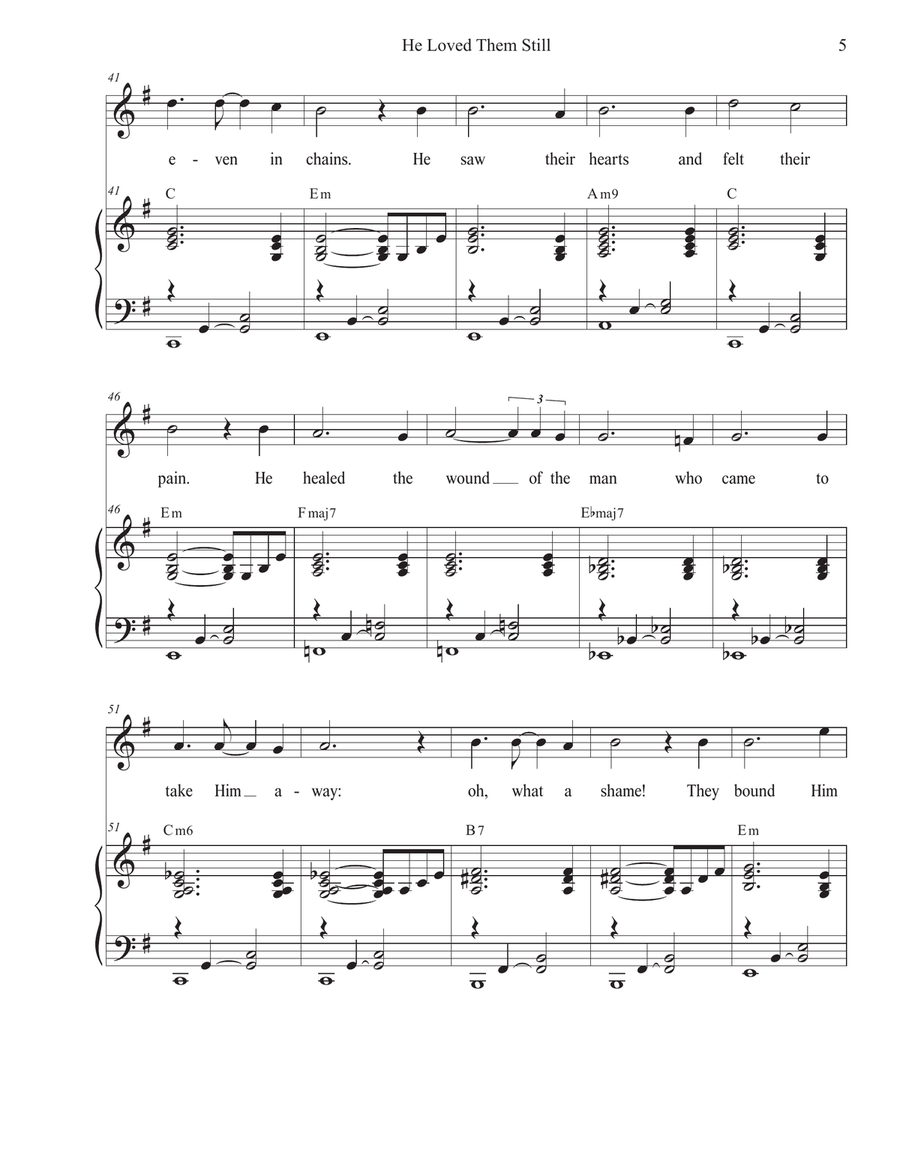 He Loved Them Still (Vocal solo - High Version) High Voice scores gallery preview page 5