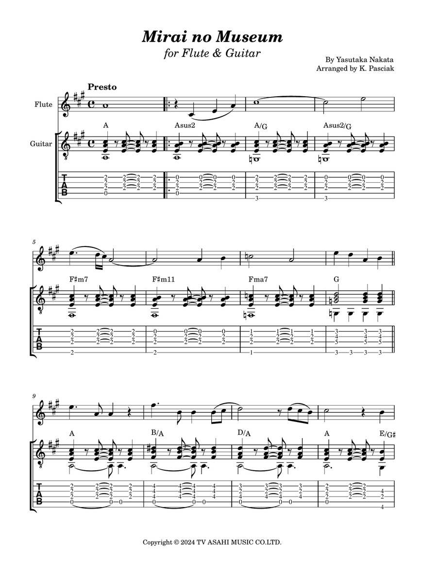 Mirai No Museum Mirai No Museum Flute scores gallery preview page 3