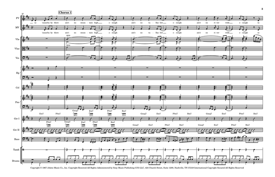 Ain't No Mountain High Enough - Score Only Large Ensemble scores gallery preview page 3
