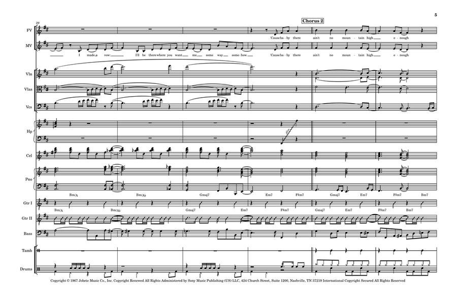 Ain't No Mountain High Enough - Score Only Large Ensemble scores gallery preview page 5