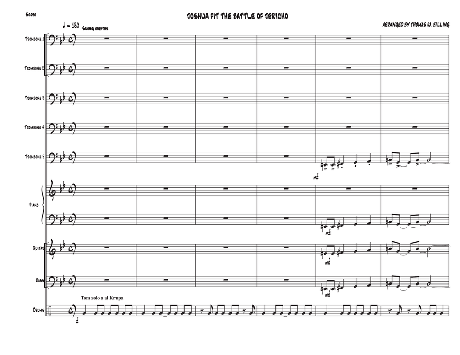 Joshua Fit The Battle Of Jericho Large Ensemble scores gallery preview page 1