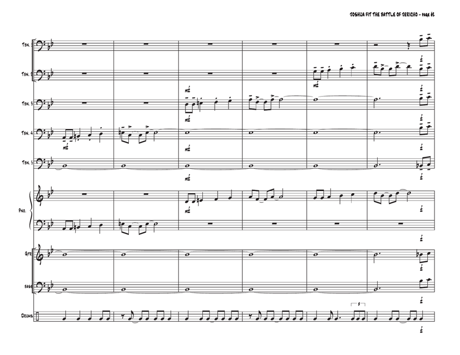 Joshua Fit The Battle Of Jericho Large Ensemble scores gallery preview page 2