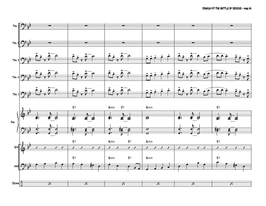 Joshua Fit The Battle Of Jericho Large Ensemble scores gallery preview page 4