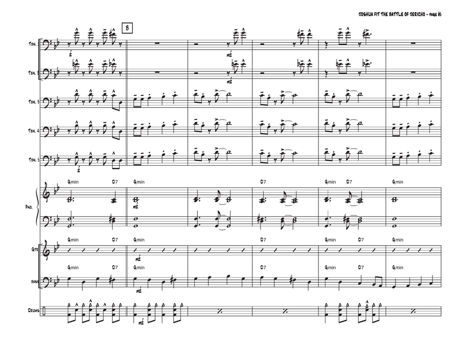 Joshua Fit The Battle Of Jericho Large Ensemble scores gallery preview page 5