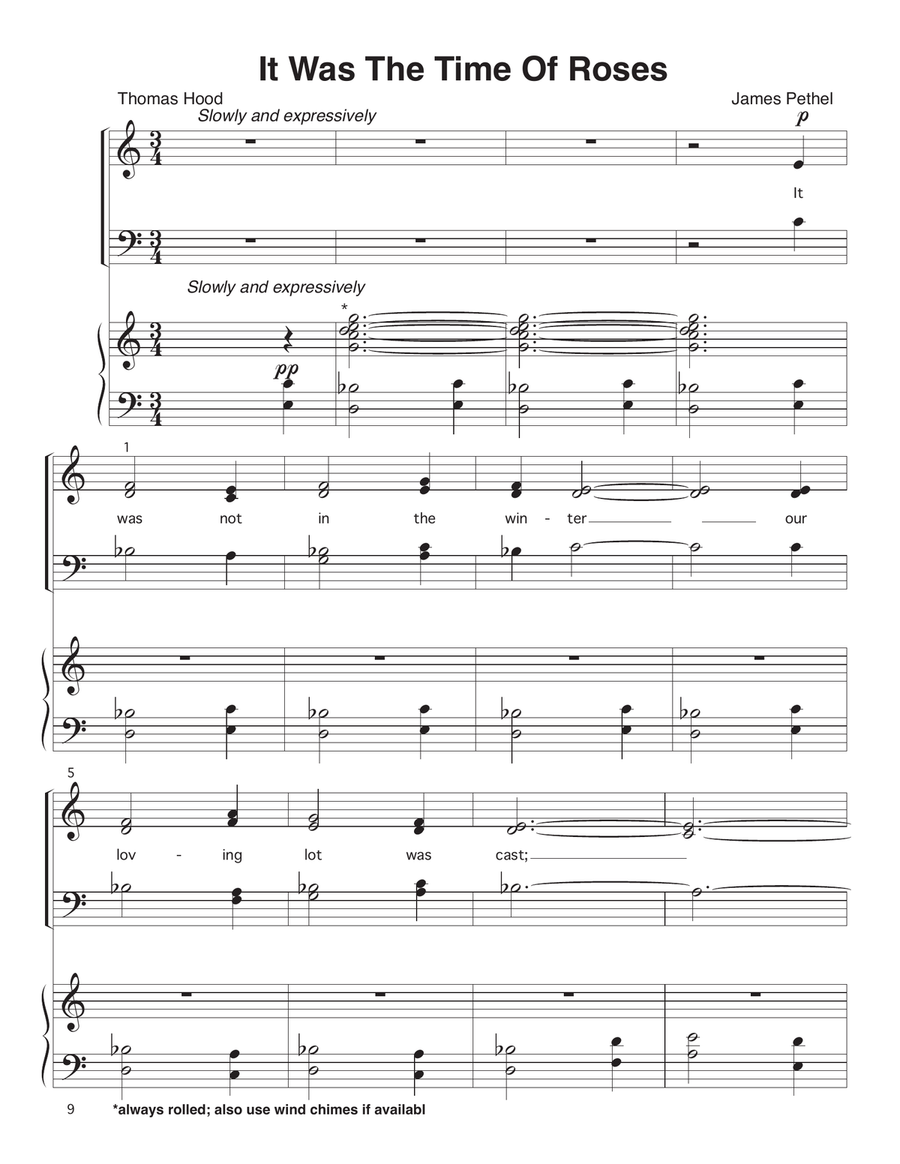 It Was A Time Of Roses It Was A Time Of Roses 4-Part scores gallery preview page 1