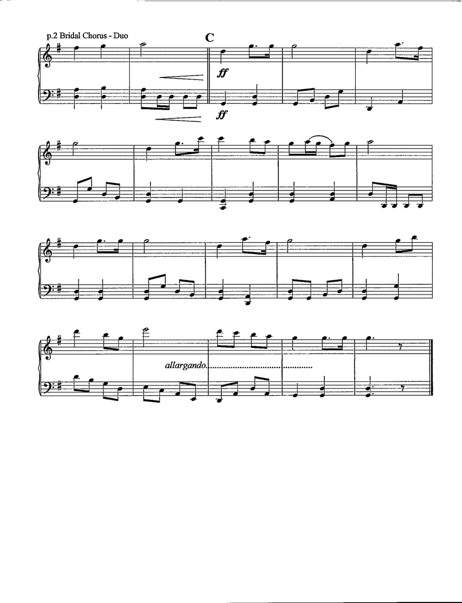 Bridal Chorus (Bridal March) String Duet scores gallery preview page 3