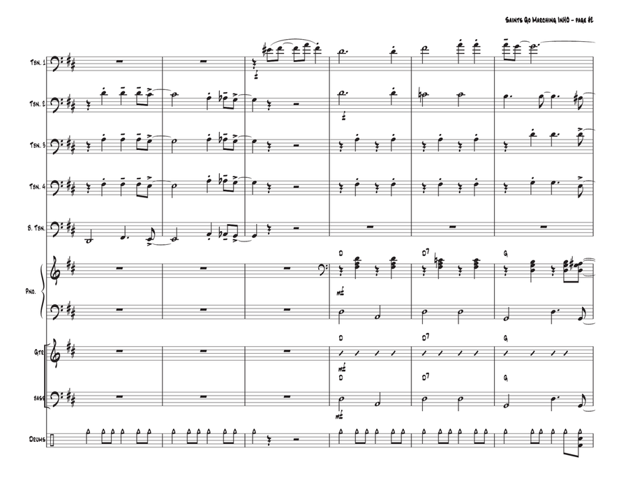 The Saints Go Marching In Large Ensemble scores gallery preview page 2