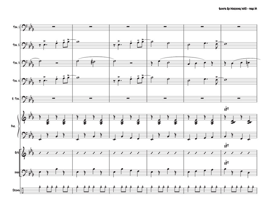 The Saints Go Marching In Large Ensemble scores gallery preview page 4