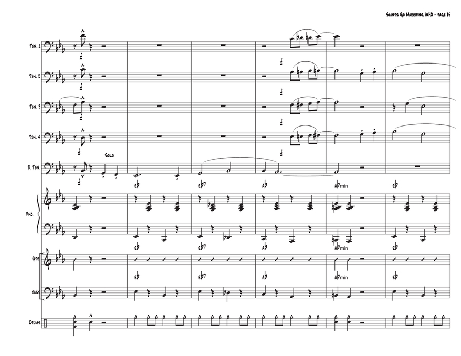 The Saints Go Marching In Large Ensemble scores gallery preview page 5