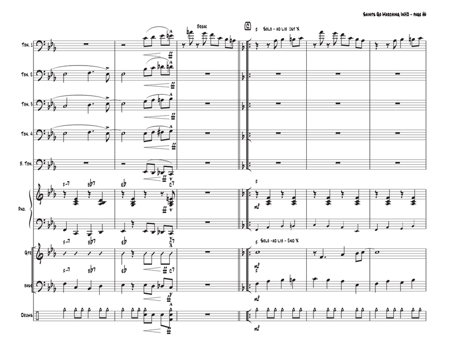 The Saints Go Marching In Large Ensemble scores gallery preview page 6
