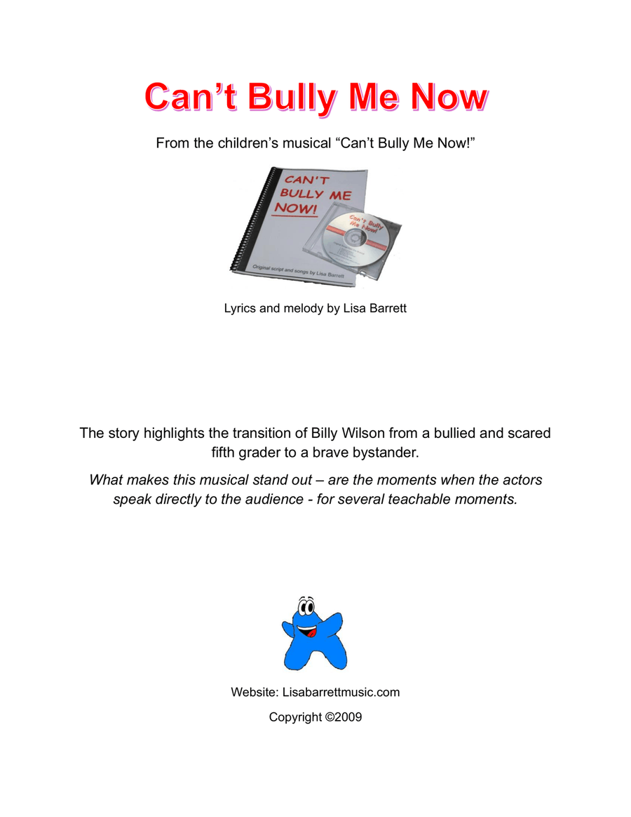 Can't Bully Me Now Piano, Vocal scores gallery preview page 1