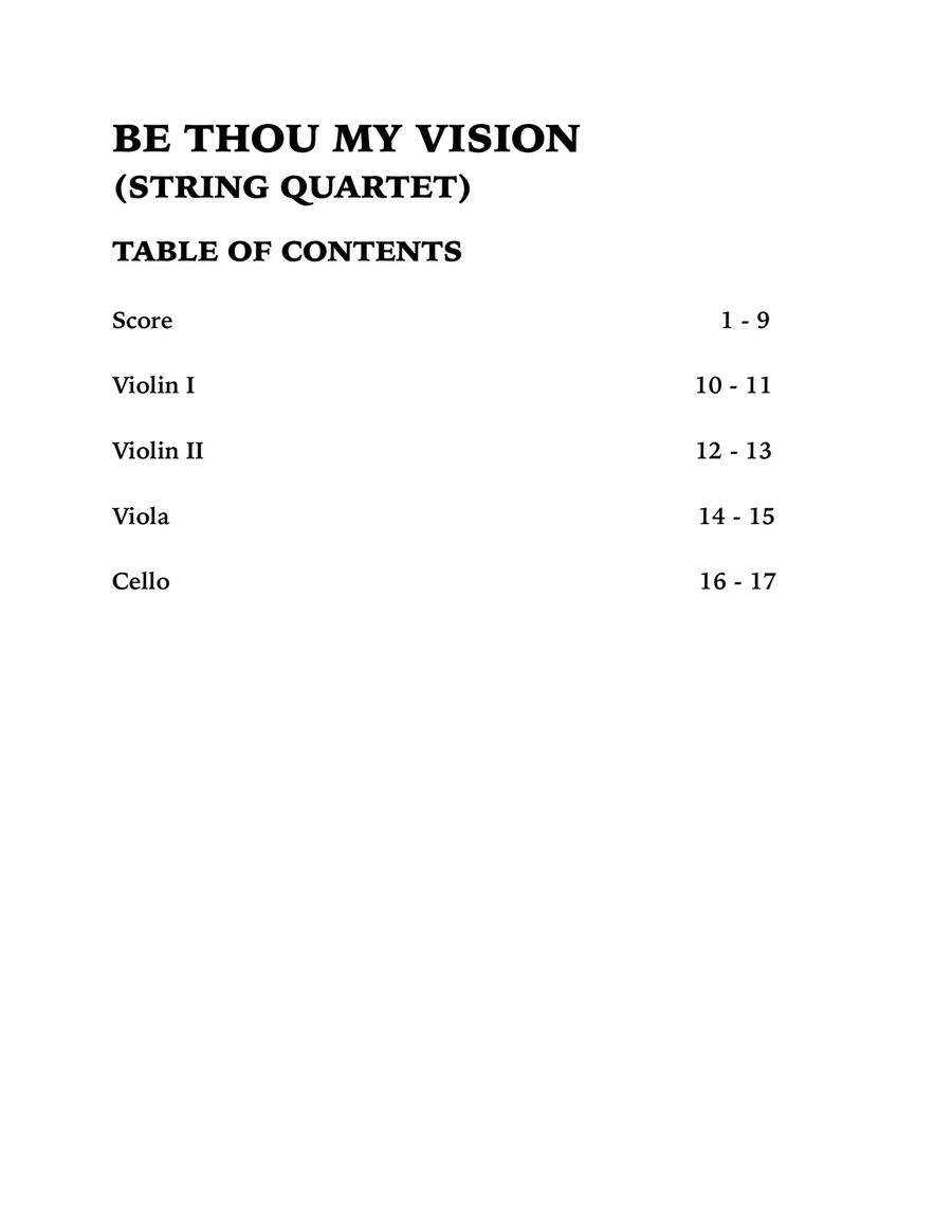 Be Thou My Vision (String Quartet): Two Violins, Viola and Cello String Quartet scores gallery preview page 4