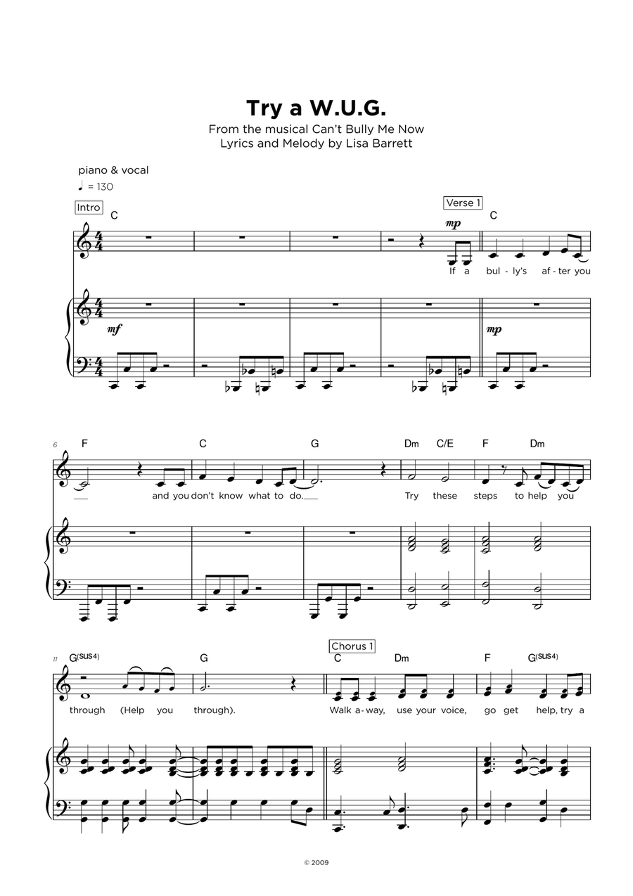 Try a W.U.G. Piano, Vocal scores gallery preview page 2