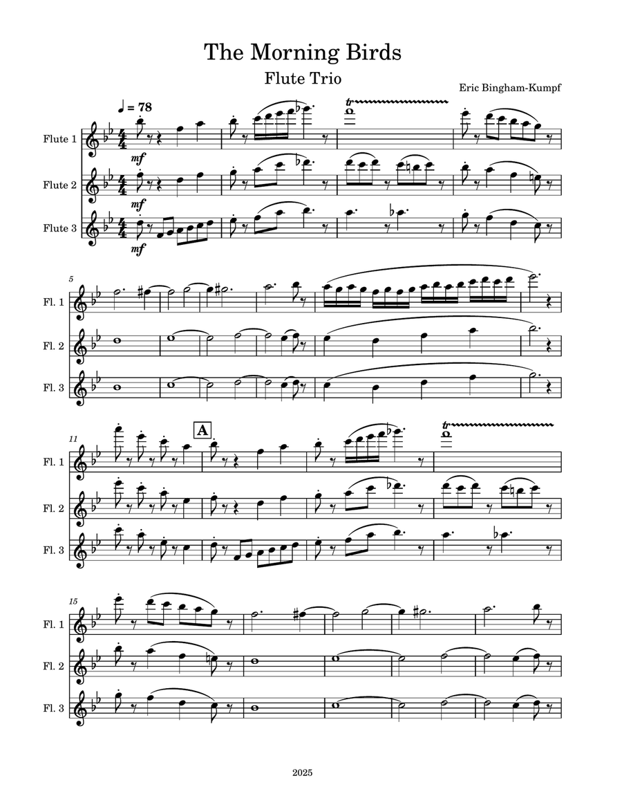 The Morning Birds The Morning Birds Woodwind Trio scores gallery preview page 1