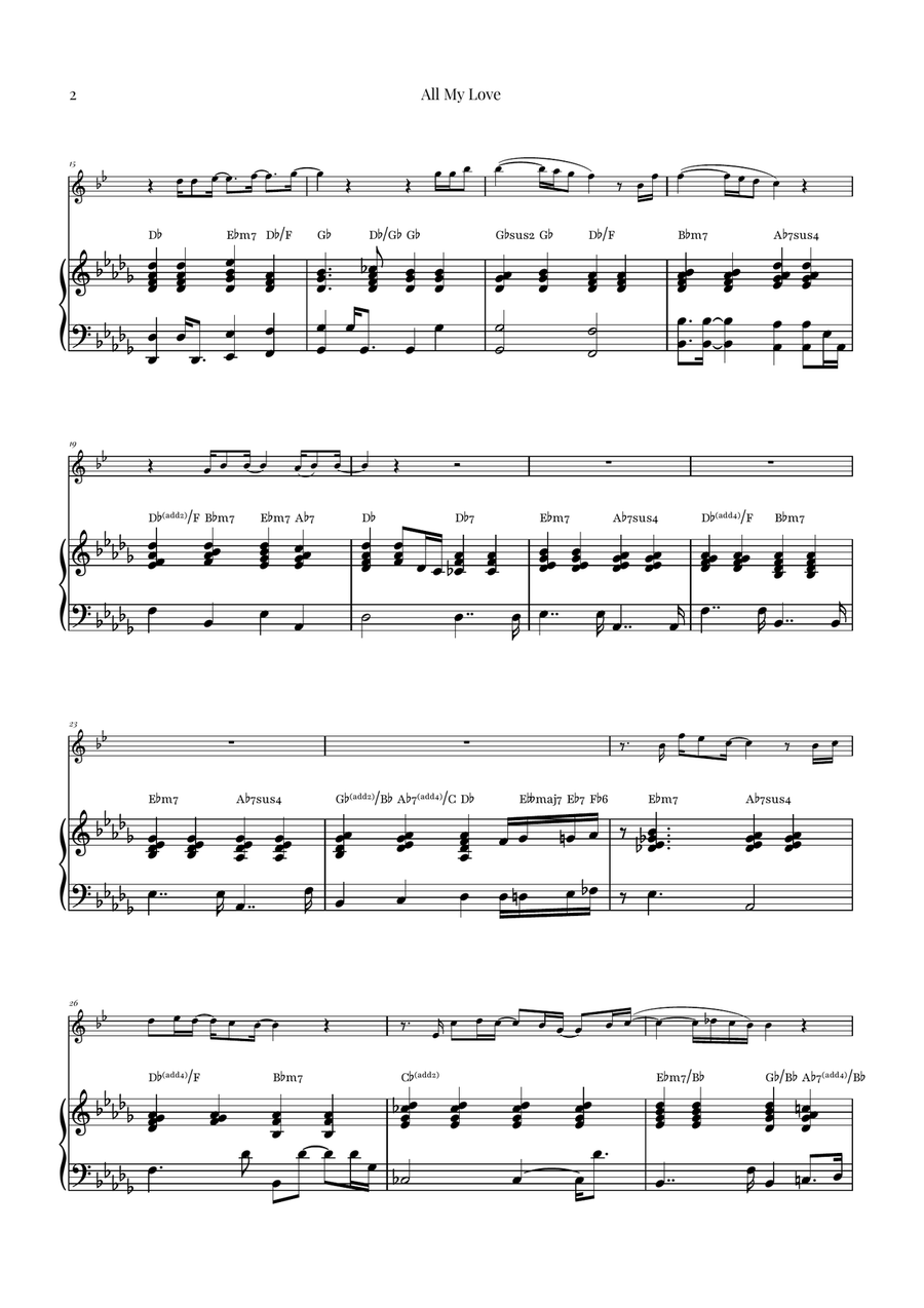 All My Love Alto Saxophone scores gallery preview page 2