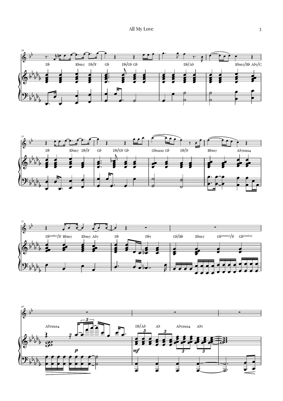 All My Love Alto Saxophone scores gallery preview page 3