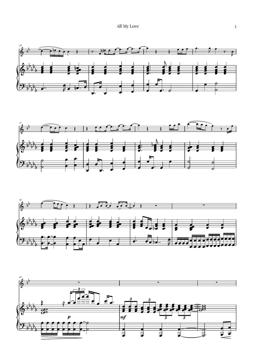 All My Love Alto Saxophone scores gallery preview page 3