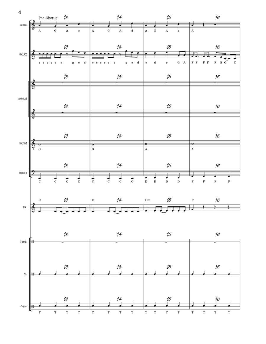 Medley: It's Time with Best Day Of My Life Orff Instrument scores gallery preview page 4