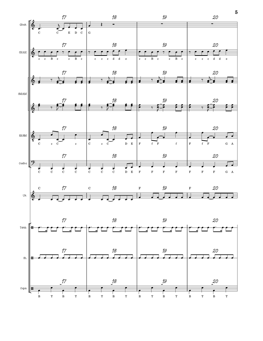 Medley: It's Time with Best Day Of My Life Orff Instrument scores gallery preview page 5