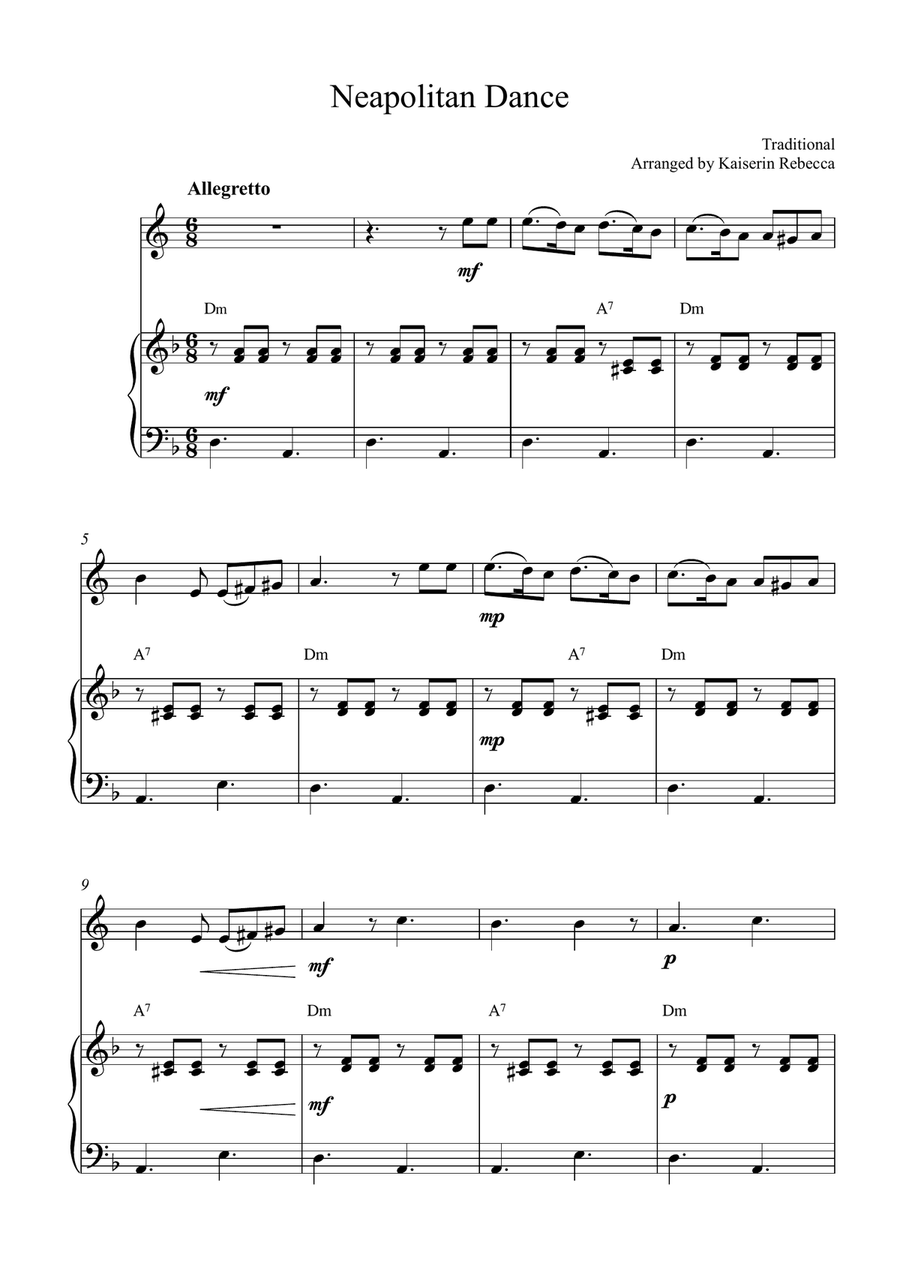 Neapolitan Dance Piano scores gallery preview page 1