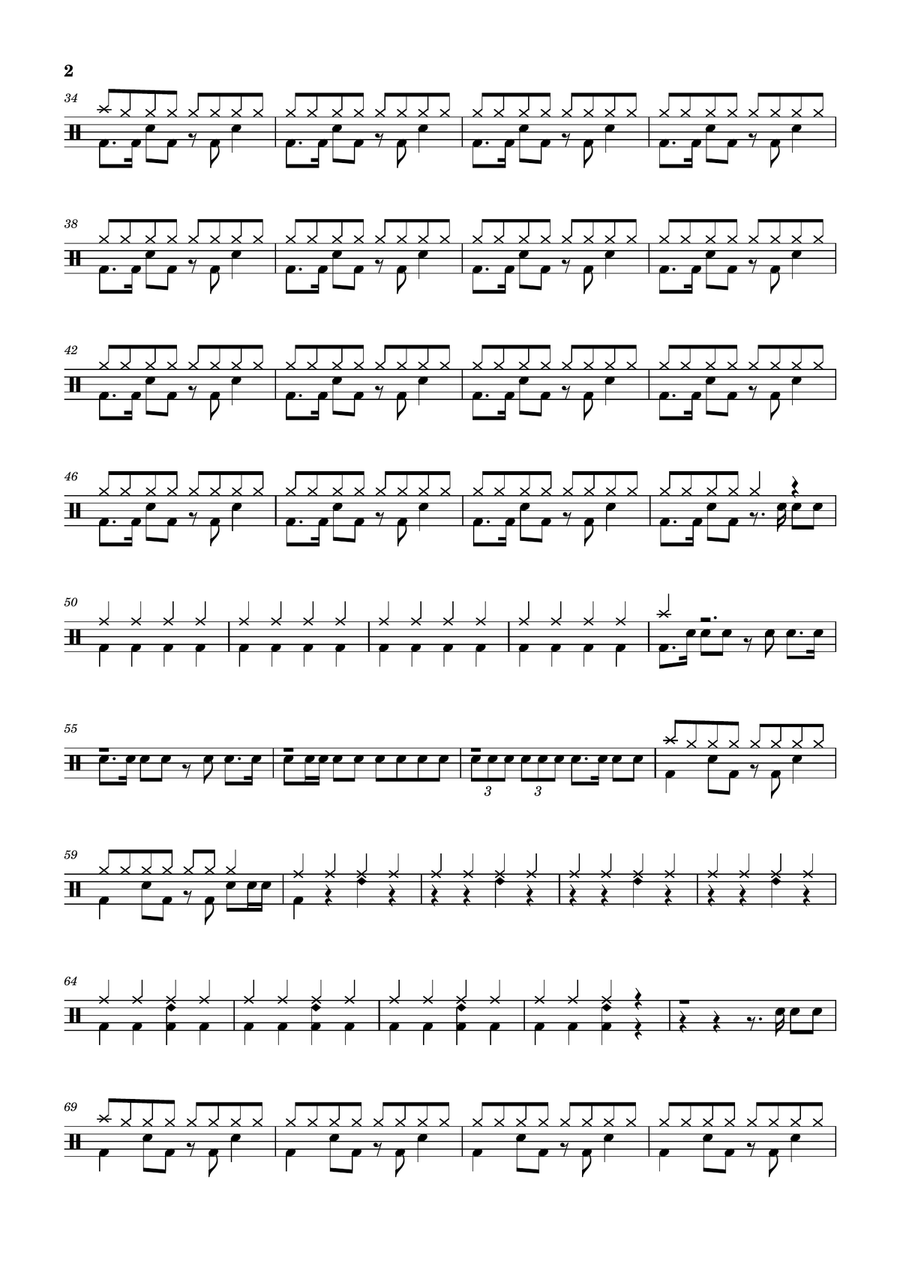 Someday Someday Drum Set scores gallery preview page 2