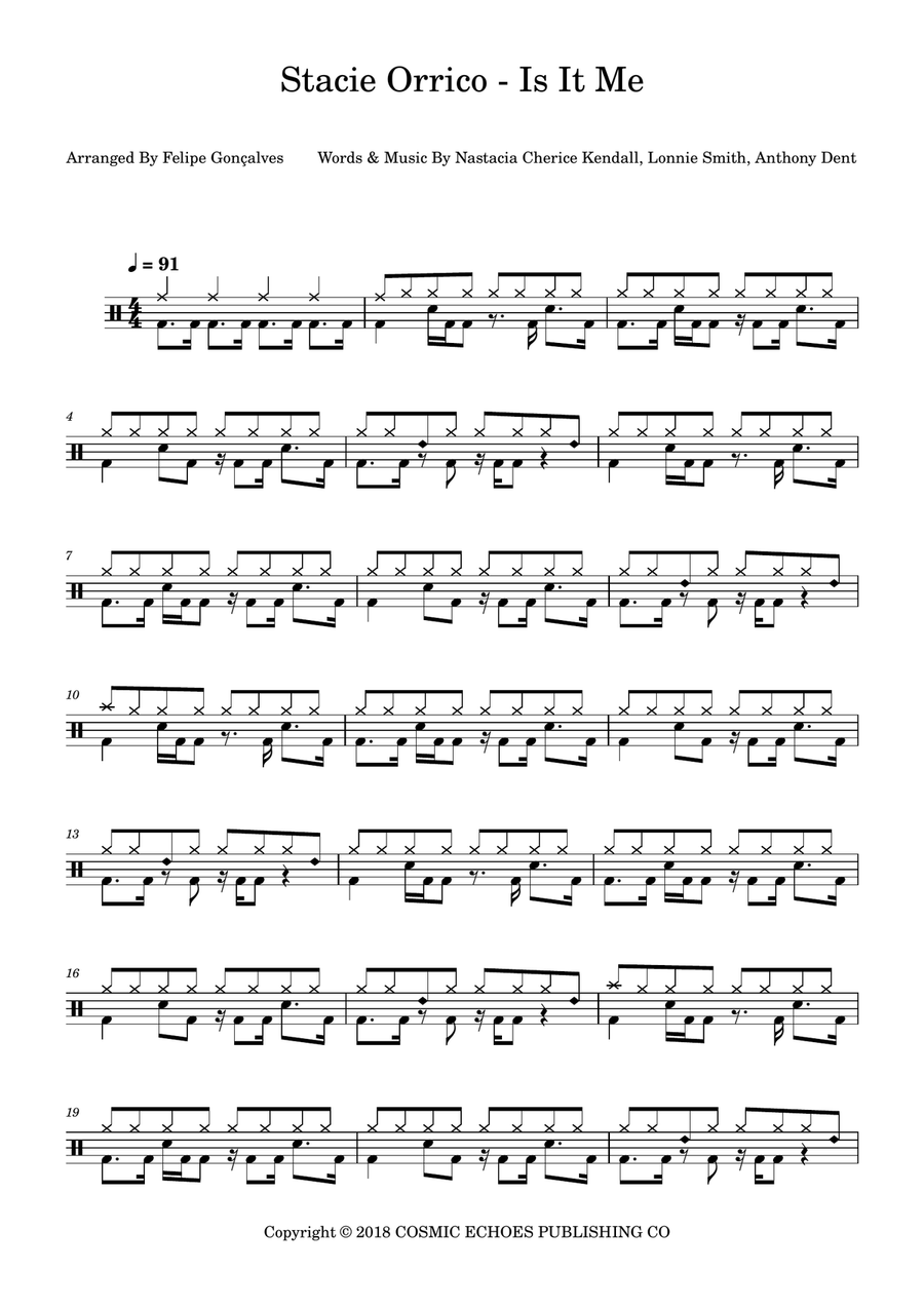 Is It Me Is It Me Drum Set scores gallery preview page 1