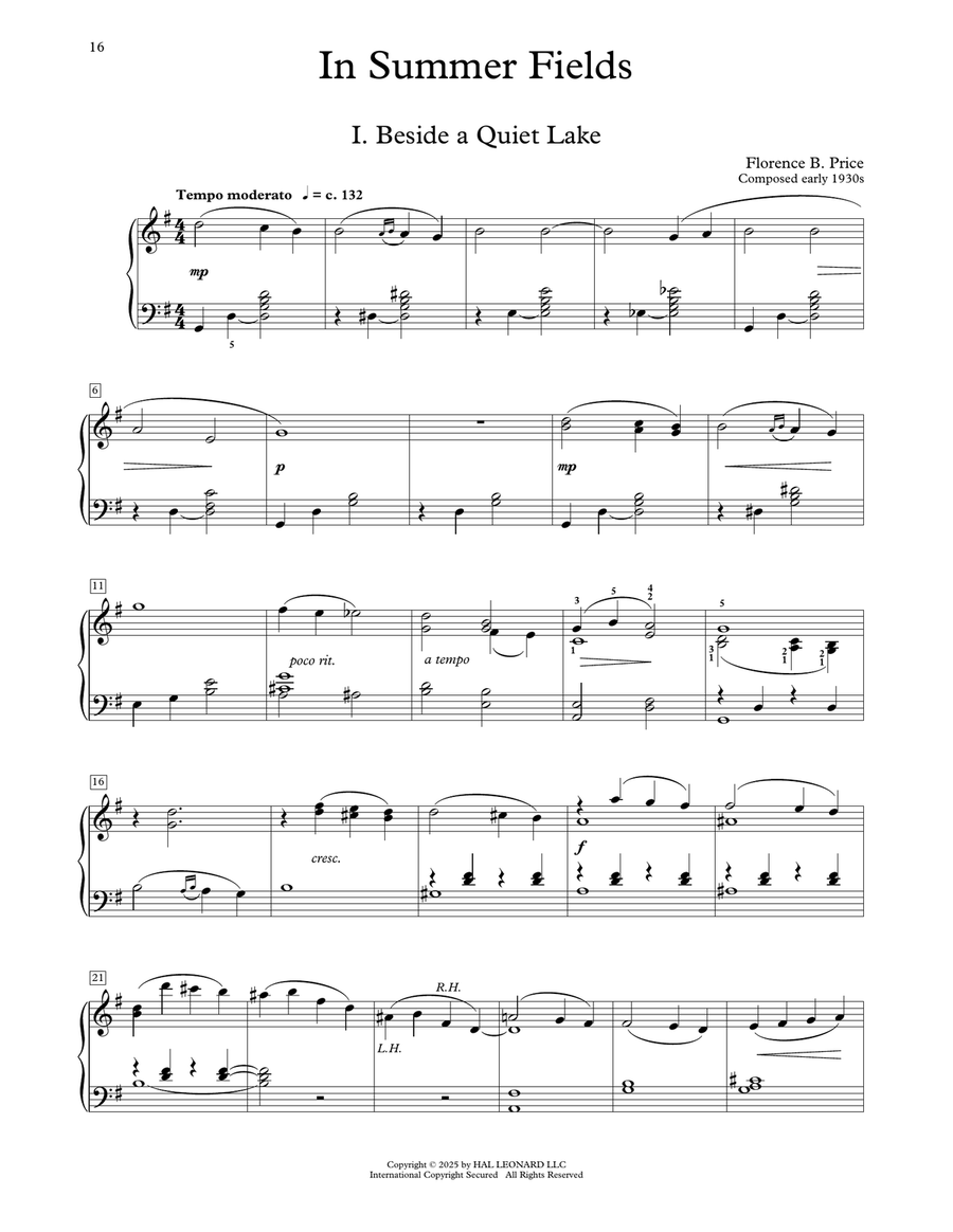 In Summer Fields Piano Method scores gallery preview page 1
