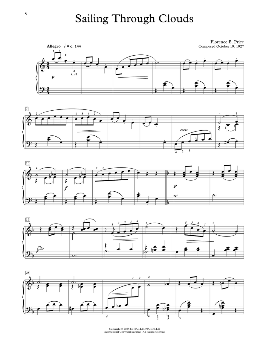 Sailing Through Clouds Sailing Through Clouds Piano Method scores gallery preview page 1