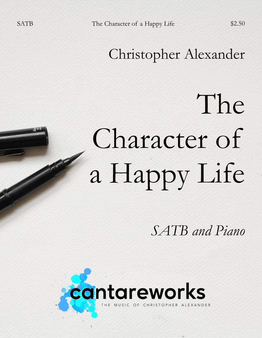 The Character of a Happy Life 4-Part scores gallery preview page 1