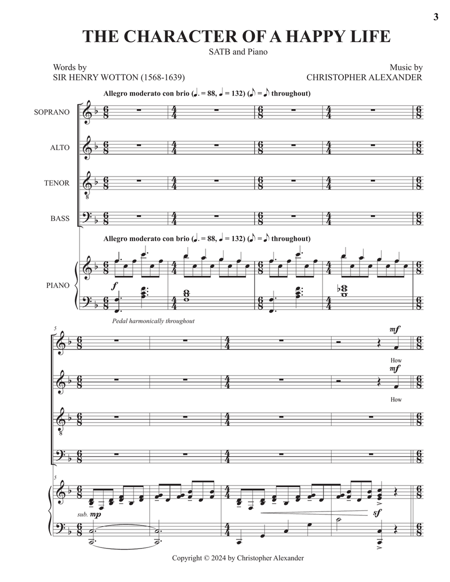 The Character of a Happy Life 4-Part scores gallery preview page 3