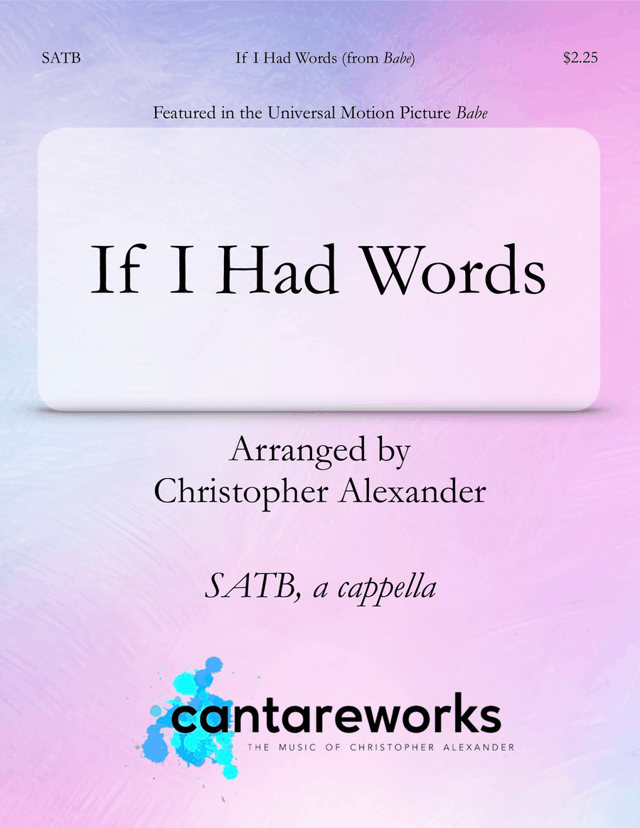 If I Had Words 4-Part scores gallery preview page 1