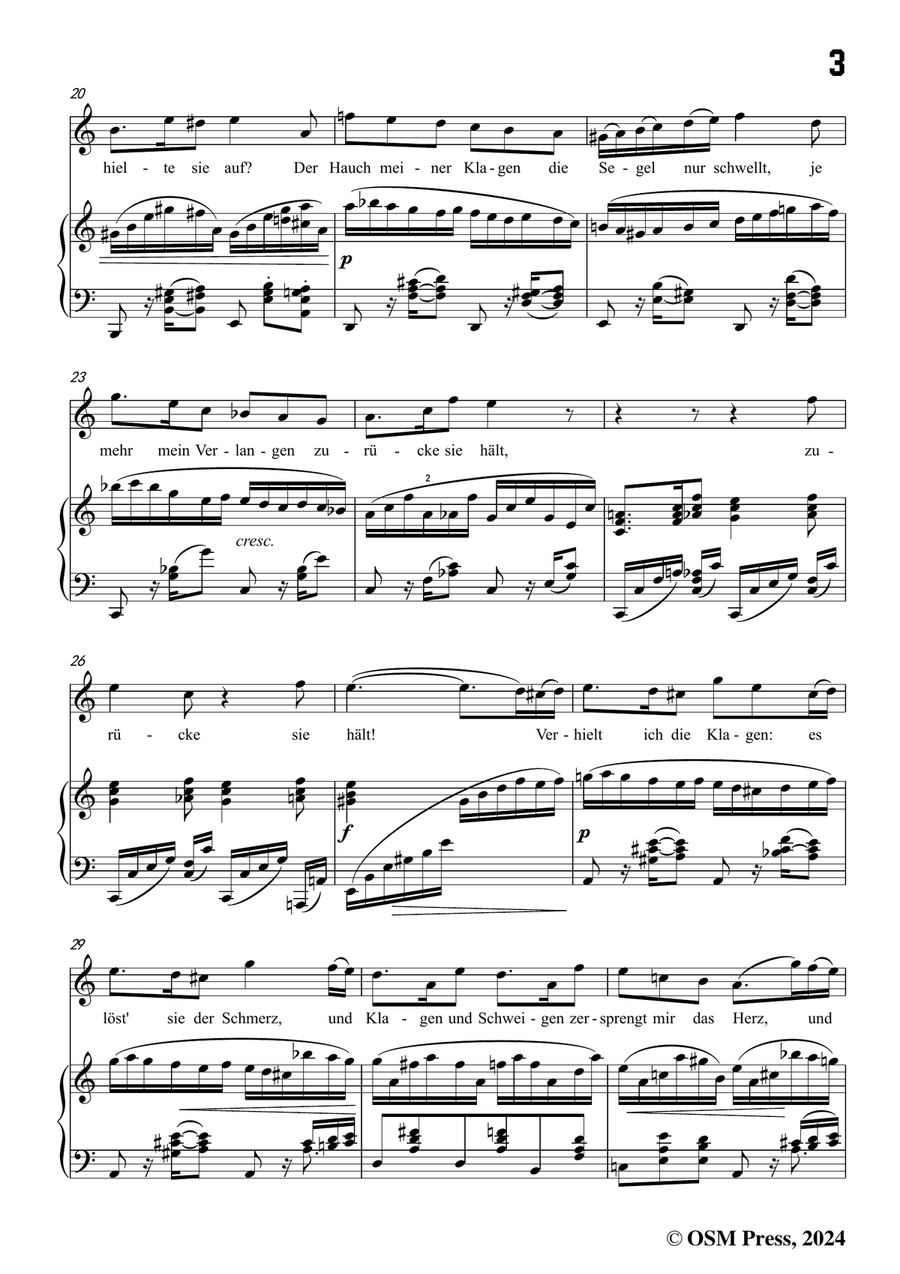Brahms-Vom Strande,in a minor Piano, Vocal scores gallery preview page 5