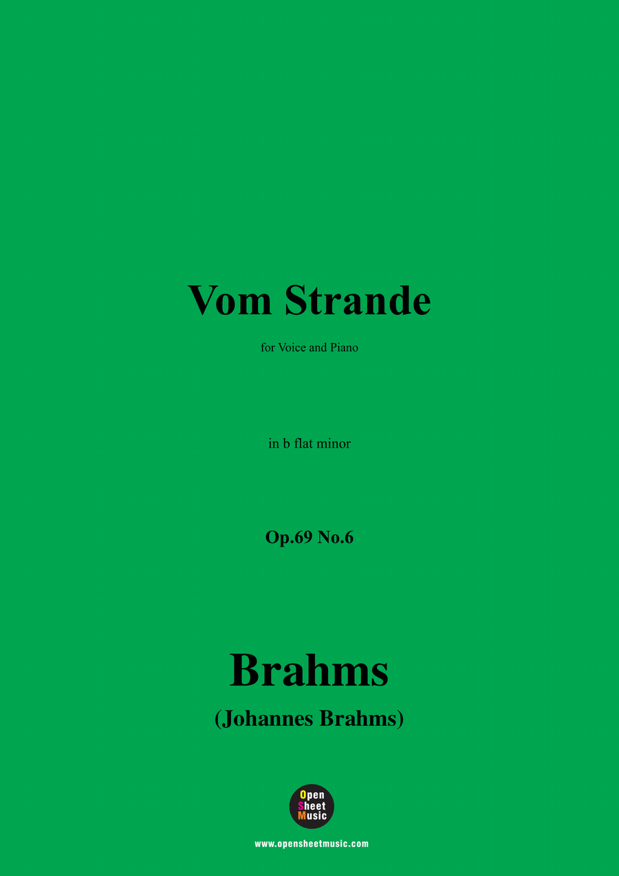 Brahms-Vom Strande,in b flat minor Piano, Vocal scores gallery preview page 1
