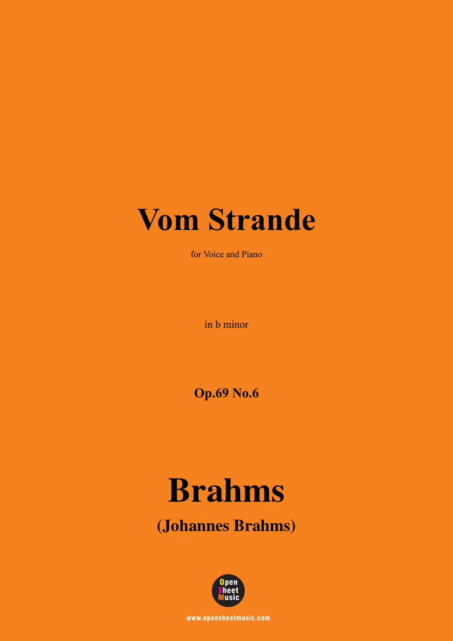 Brahms-Vom Strande,in b minor Piano, Vocal scores gallery preview page 1