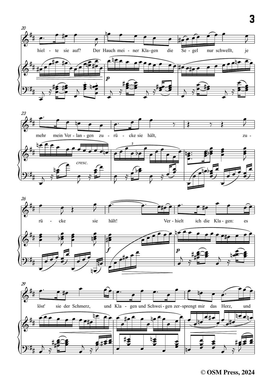 Brahms-Vom Strande,in b minor Piano, Vocal scores gallery preview page 5