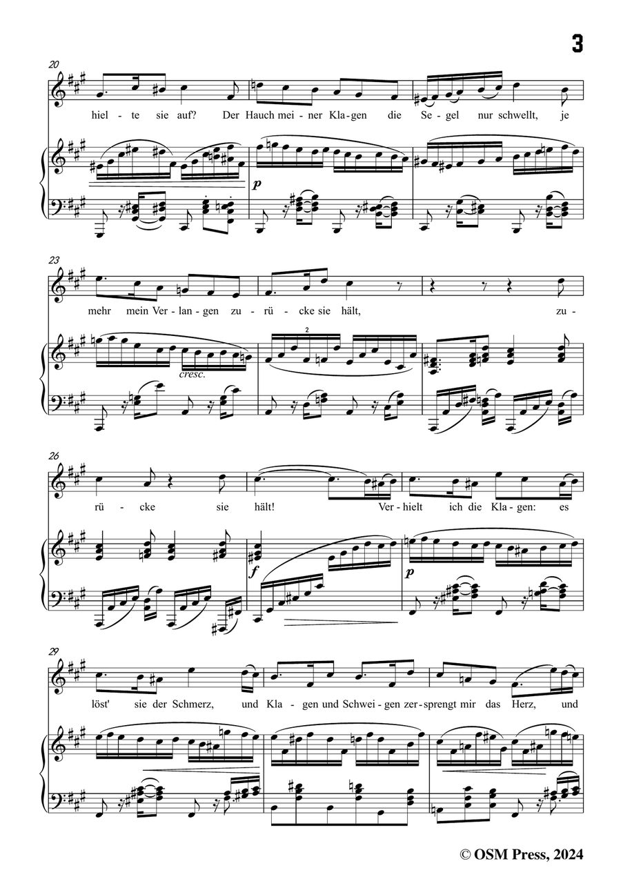 Brahms-Vom Strande,in f sharp minor Piano, Vocal scores gallery preview page 5