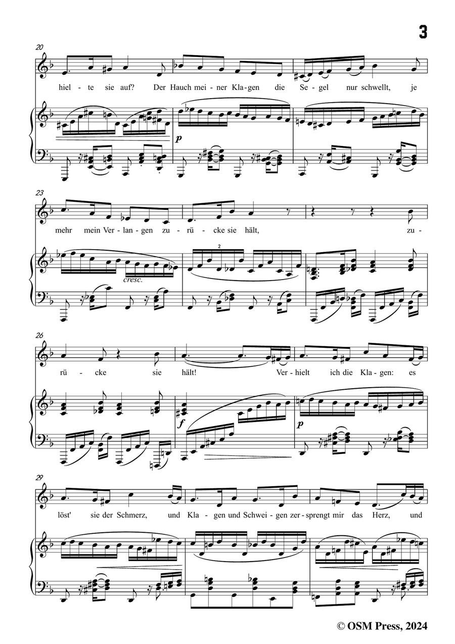 Brahms-Vom Strande,in d minor Piano, Vocal scores gallery preview page 5