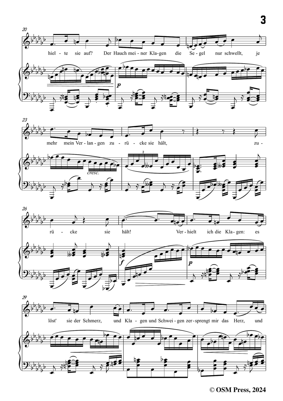 Brahms-Vom Strande,in e flat minor Piano, Vocal scores gallery preview page 5