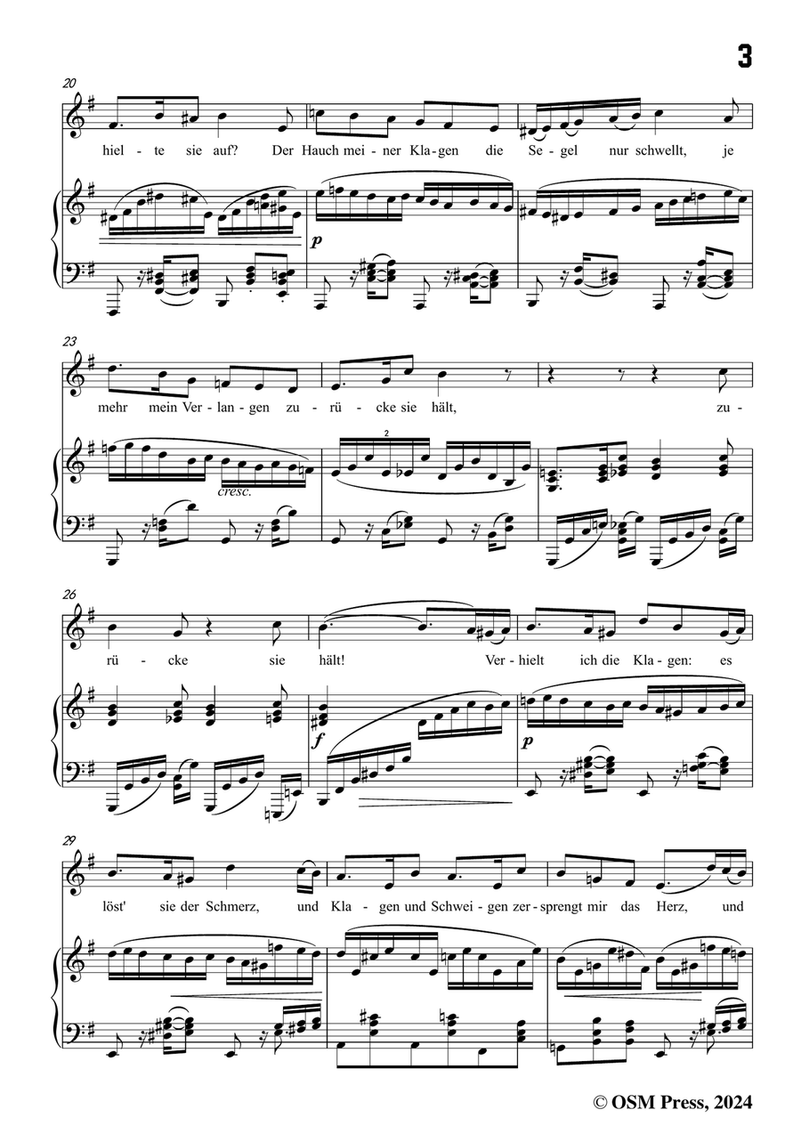 Brahms-Vom Strande,in e minor Piano, Vocal scores gallery preview page 5