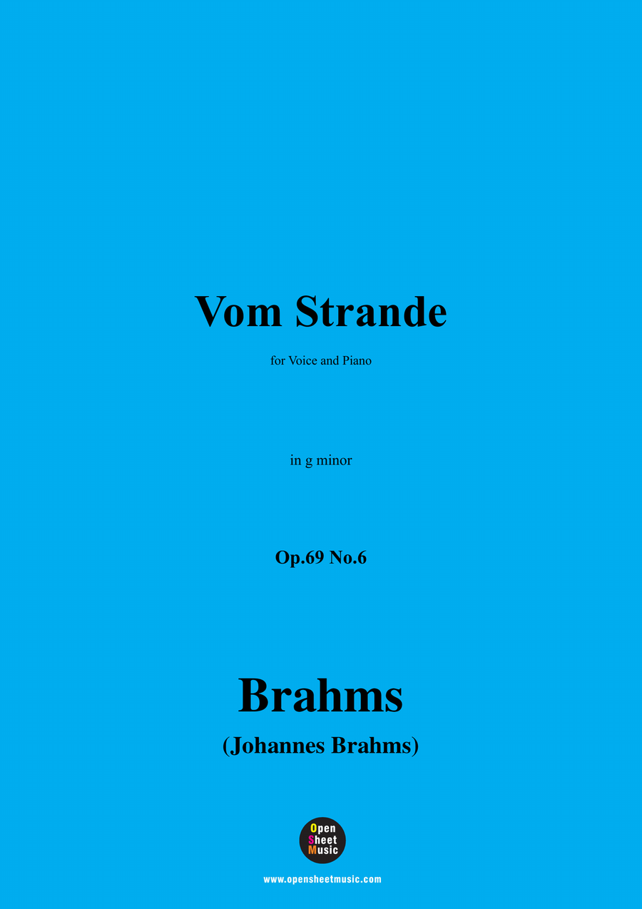 Brahms-Vom Strande,in g minor Piano, Vocal scores gallery preview page 1