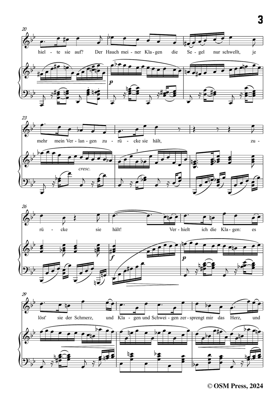 Brahms-Vom Strande,in g minor Piano, Vocal scores gallery preview page 5