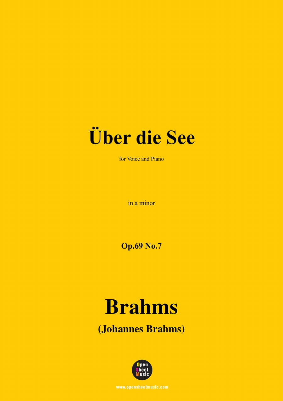 Brahms-uber die See,in a minor Piano, Vocal scores gallery preview page 1